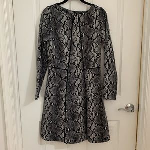 NWT Michael Kors Long Sleeve Snakeskin Dress